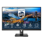 Монитор LCD 27'' [16:9] 2560х1440(WQHD) IPS, nonGLARE, 75 Hz, 350 cd/m2, H178°/V178°, 1000:1, 50М:1, 16.7M, 4ms, 2xHDMI, DP, USB-C, USB-Hub, Height adj, Pivot, Tilt, Swivel, Speakers, 3Y, Black