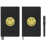 Набор Moleskine Le Smiley ежедневник/блокнот/ручка-роллер Large линейка черный