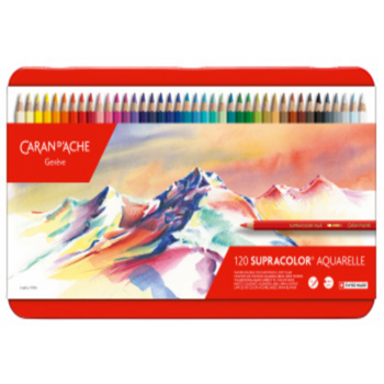 Карандаши цв. Carandache 3888.420 Supracolor акварель. шестигран. дерево мет.кор. (120шт)