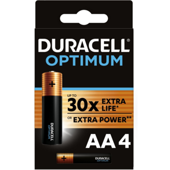 Батарея Duracell Alkaline LR6 Optimum AA (4шт) блистер