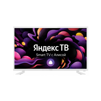 Телевизор LED Yuno 31.5" ULX-32TCSW2234 Яндекс.ТВ белый HD 50Hz DVB-T DVB-T2 DVB-C DVB-S DVB-S2 USB WiFi Smart TV (RUS)