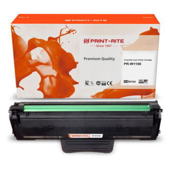 Картридж лазерный Print-Rite TFHB9GBPU1J PR-W1106A W1106A черный (1000стр.) для HP Laser 107a/107r/1