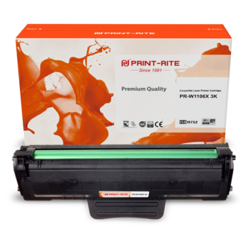 Картридж лазерный Print-Rite TFHB68BPU1J PR-W1106X W1106X черный (3000стр.) для HP Laser 107a/107r/107w/135a MFP/135r MFP/135w MFP/137fnw MFP