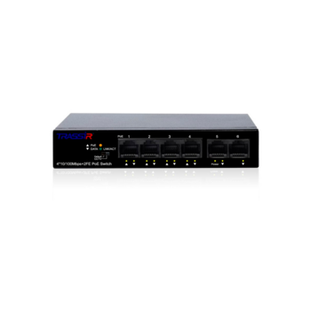 Коммутатор Trassir TR-NS1106-60-4POE 6x100Mb 4PoE 60W неуправляемый