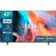 Телевизор QLED Hisense 43" 43E7HQ Frameless черный 4K Ultra HD 60Hz DVB-T DVB-T2 DVB-C DVB-S DVB-S2 WiFi Smart TV (RUS)