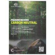 Табличка информационная Piquadro Carbon Neutral (CM1513/00) 21x29,7x0,5 см