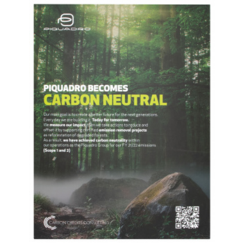 Табличка информационная Piquadro Carbon Neutral (CM1513/00) 21x29,7x0,5 см