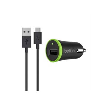 АЗУ MICRO CAR, 2.1A,UNIVERSAL, Кабель USB A-USB C,1.8m, BLK