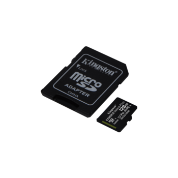 Карта памяти Kingston 128GB microSDXC Canvas Select Plus 100R A1 C10 Card + Adapter