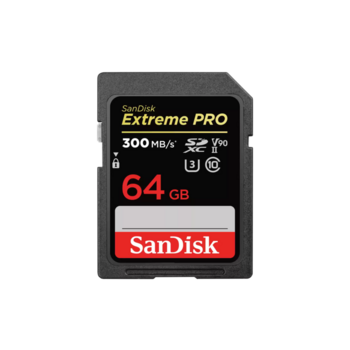 Карта Памяти SanDisk Extreme PRO 64GB SDXC Memory Card up to 300MB/s, UHS-II, Class 10, U3, V90