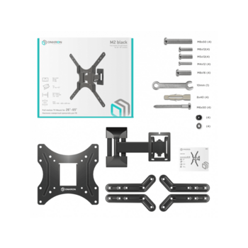 Наклонно-поворотный кронштейн ONKRON M2чёрный
