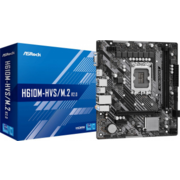 Материнская плата ASROCK H610M-HVS/M.2 R2.0, LGA1700, H610, 2*DDR4, 4*SATA, 1*M.2, 2*USB 3.2, 4*USB 2.0, 1*PCIx16, 1*PCIx1, D-Sub+HDMI, mATX