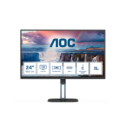 Монитор LCD 23.8'' 16:9 1920х1080(FHD) IPS, nonGLARE,75 Гц, 300cd/m2, H178°/V178°, 1000:1, 20M:1, 16,7 миллионов цветов, 1ms, VGA, HDMI, DP, USB-Hub, Height adj, Tilt, Swivel, Speakers, 2Y, Black