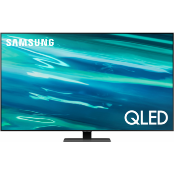 Телевизор QLED Samsung 55" QE55Q80BAUXRU Series 8 темно-серебристый 4K Ultra HD 120Hz DVB-T2 DVB-C DVB-S2 USB WiFi Smart TV (RUS)