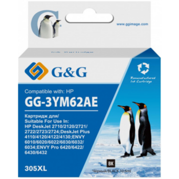 Картридж струйный G&G GG-3YM62AE 305XL черный (10.6мл) для HP DeskJet 2320/2710/2720