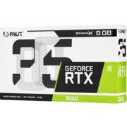 Видеокарта Palit PCI-E 4.0 RTX3050 STORMX NVIDIA GeForce RTX 3050 8Gb 128bit GDDR6 1042/14000 DVIx1 HDMIx1 DPx1 HDCP Ret