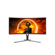 Монитор LCD 34'' [21:9] 3440x1440(UWQHD) VA, Curved, nonGLARE, Нет, 165 Гц, 300cd/m2, H178°/V178°, 3000:1, 80M:1, 16,7 миллионов цветов, 1ms, VGA, 2xHDMI, 2xDP, USB-Hub, Height adj, Tilt, Swivel, Speakers, Curved, 2Y, Black-Red