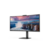 Монитор LCD 34'' 21:9 3440x1440(UWQHD) VA, Curved, nonGLARE, 75 Гц, 300cd/m2, H178°/V178°, 3000:1, 20M:1, 16,7 миллионов цветов, 1ms, VGA, HDMI, DP, USB-Hub, Height adj, Tilt, Swivel, Speakers, 3Y, Black