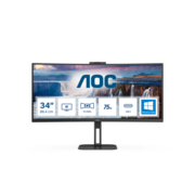 Монитор LCD 34'' 21:9 3440x1440(UWQHD) VA, Curved, nonGLARE, 75 Гц, 300cd/m2, H178°/V178°, 3000:1, 20M:1, 16,7 миллионов цветов, 1ms, VGA, HDMI, DP, USB-Hub, Height adj, Tilt, Swivel, Speakers, 3Y, Black