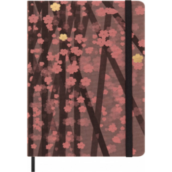 Блокнот Moleskine LIMITED EDITION SAKURA LESU06QP062 Large 130х210мм обложка текстиль 176стр. нелинованный твердая обложка темно-розовый