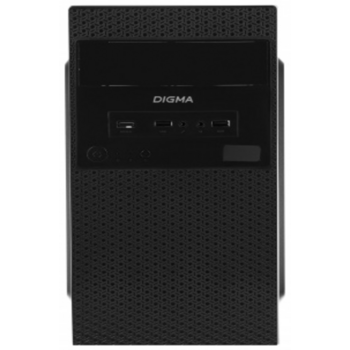 Корпус Digma DC-MATX103-U2 черный без БП mATX 1x80mm 2x120mm 2xUSB2.0 audio