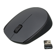 Мышь Logitech M170 серый/черный оптическая (1000dpi) беспроводная USB для ноутбука (2but)