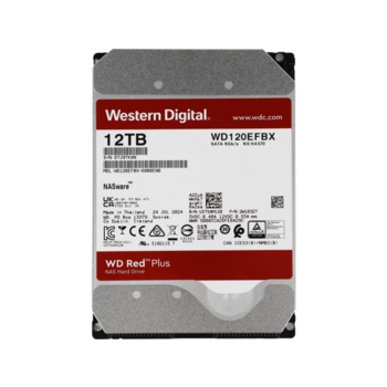 Жесткий диск WD SATA-III 12Tb WD120EFBX NAS Red Plus (7200rpm) 256Mb 3.5"