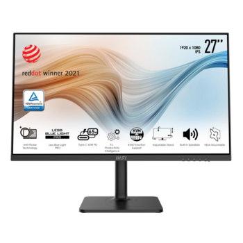 Монитор LCD 27'' [16:9] 1920х1080(FHD) IPS, nonGLARE, Нет, 75 Гц, 250cd/m2, H178°/V178°, 1000:1, 100M:1, 16,7 миллионов цветов, 5ms, HDMI, DP, Height adj, Swivel, Speakers, Black