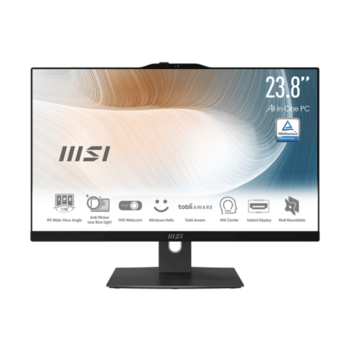 Modern AM242P 12M-263RU (MS-AE07) 23.8'' FHD(1920x1080)/Intel Core i3-1215U/8GB+250GB SSD/Integrated/WiFi/BT/2.0MP/KB+MOUSE(WLS)/W11Pro/1Y/BLACK