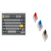 Клавиатура проводная, Q1-N1,RGB подсветка,красный свитч,84 кнопоки, цвет серый
