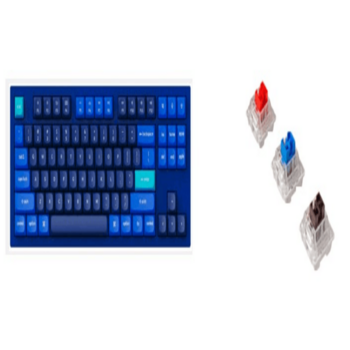 Клавиатура проводная, Q3-O2,RGB подсветка,синий свитч,87 кнопок, цвет синий
