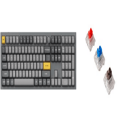 Клавиатура проводная, Q6-N2,RGB подсветка,синий свитч,104 кнопоки, цвет серый