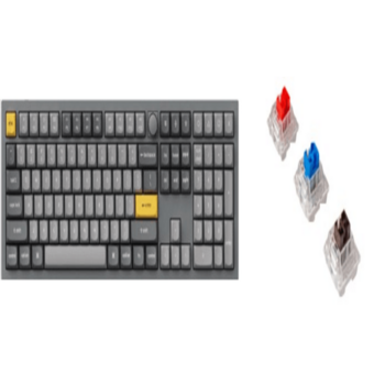Клавиатура проводная, Q6-N2,RGB подсветка,синий свитч,104 кнопоки, цвет серый