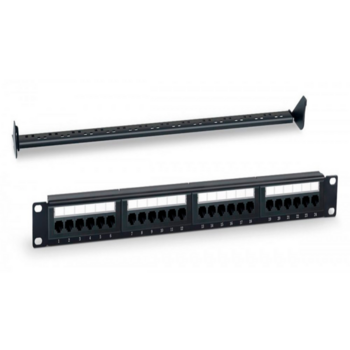 Патч-панель WRline WR-PL-24-C5E-D 19" 1U 24xRJ45 кат.5e