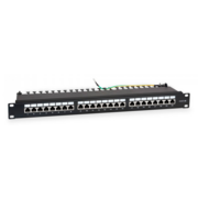 Патч-панель WRline WR-PL-24-C5E-SH-D 19" 1U 24xRJ45 кат.5e FTP
