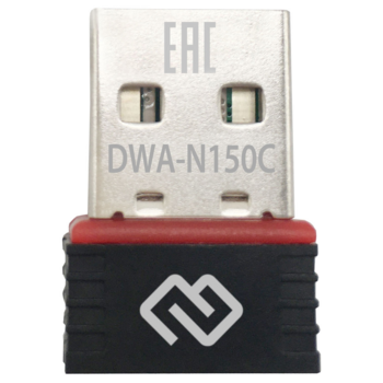 Сетевой адаптер WiFi Digma DWA-N150C N150 USB 2.0 (ант.внутр.) 1ант. (упак.:1шт)