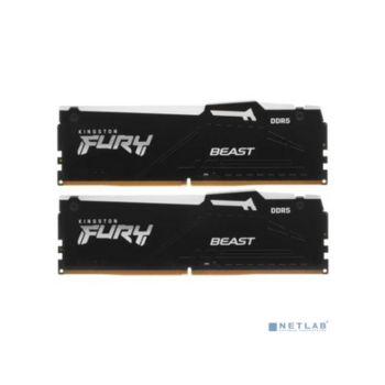 Память Kingston DDR5 DIMM 32Gb (2x16Gb), 5600Mhz РС44800,FURY Beast Black RGB CL40 (Kit of 2) (KF556C40BBAK2-32)