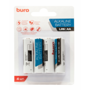 Батарея Buro Alkaline LR6 AA (4шт) блистер