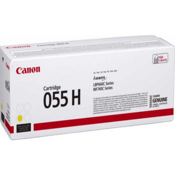 Картридж Canon 055 H Y желтый для MF742/744/746, LBP663/664 (5900 страниц)