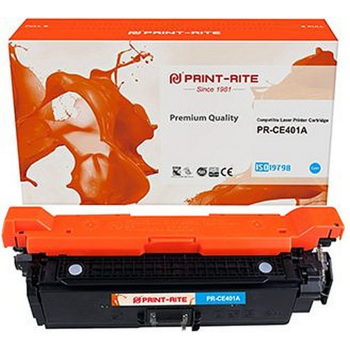 Картридж лазерный Print-Rite TFH597CPU1J PR-CE401A CE401A голубой (6000стр.) для HP LJ M551/MFP570/M575 Canon LBP7780Cx