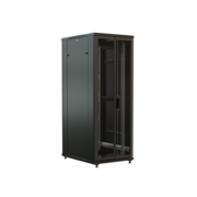 Шкаф коммутационный WRline (WR-TT-4268-DD-RAL9004) напольный 42U 600x800мм пер.дв.перфор.2ств. задн.дв.перфор.2-хст. 2 бок.пан. направл.под винты 800кг черный 710мм 2055мм IP20 сталь