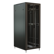 Шкаф серверный WRline (WR-TT-4288-DD-RAL9004) напольный 42U 800x800мм пер.дв.перфор.2ств. задн.дв.перфор.2-хст. 2 бок.пан. 800кг черный 710мм 2055мм IP20 сталь
