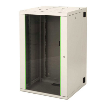 Шкаф коммутационный Lande Proline (LN-PR20U6045-LG-111) настенный 20U 600x450мм пер.дв.стекл задн.дв.стал.лист направл.под закл.гайки 100кг серый 35кг 996мм IP20 сталь