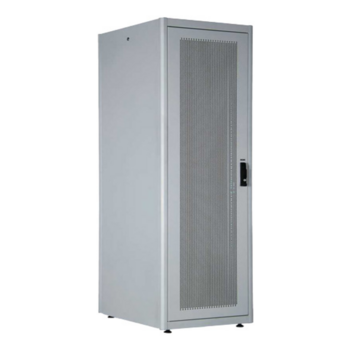 Шкаф коммутационный Lande DYNAmic Basic (LN-DB42U6080-LG-CKAA-F) напольный 42U 600x800мм пер.дв.перфор. задн.дв.стал.лист направл.под закл.гайки 600кг серый IP20 сталь