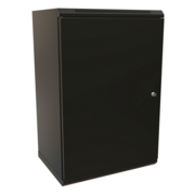 Шкаф коммутационный WRline (WR-TW-2266-SR-RAL9004) настенный 22U 600x600мм пер.дв.металл 2 бок.пан. 60кг черный 520мм 1086мм IP20 сталь