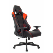 Кресло игровое Zombie Thunder 1 черный/красный ткань/эко.кожа с подголов. крестов. пластик