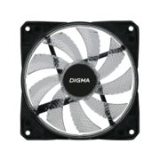 Вентилятор для корпуса Digma DFAN-FRGB2 RGB 120х120x25 черный 3-pin 4-pin (Molex) 23дБ Ret