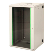 Шкаф коммутационный Lande Proline (LN-PR20U6045-BL-111) настенный 20U 600x450мм пер.дв.стекл задн.дв.стал.лист направл.под закл.гайки 100кг черный 340мм 35кг 996мм IP20 сталь