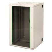Шкаф коммутационный Lande Proline (LN-PR20U6060-BL-111) настенный 20U 600x600мм пер.дв.стекл задн.дв.стал.лист направл.под закл.гайки 100кг черный 495мм 46кг 996мм IP20 сталь