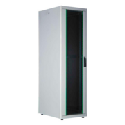 Шкаф коммутационный Lande Dynamic Basic (LN-DB42U6080-LG-BAAA) напольный 42U 600x800мм пер.дв.стекл задн.дв.стал.лист направл.под закл.гайки 600кг серый 82кг IP20 сталь